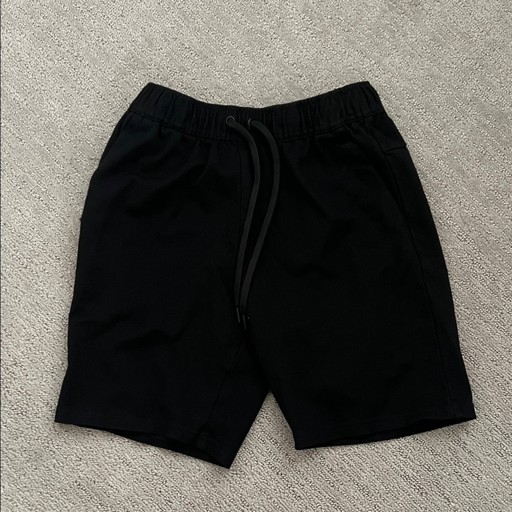Men's Black Athletic Drawstring Shorts